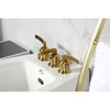 Kingston Brass ThreeHandle Bidet Faucet, Brushed Brass KB6327EFL